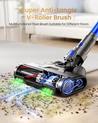 Pkwist Cordless Vacuum Cleaner Upgraded 650W 55Kpa 70Mins Vacuum Cleaners For