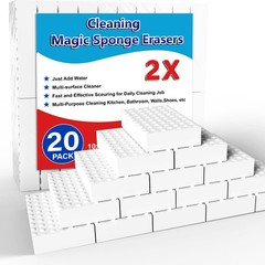 SmilinFit Magic Sponge Erasers, 20 Pack 2X Density Stronger 20PCS, White