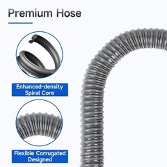6 FT Washing Machine Drain Hose, Corrugated and Flexible Washing Machine Hose…