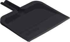 Superio Heavy Duty Clip-On Dustpan with Rubber Lip, 10″ wide Dustpan, Black