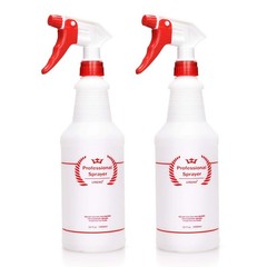 Plastic Spray Bottle 2 Pack, 32 Oz, All-Purpose 32 Fl Oz (Pack of 2), Red