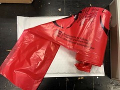 McKesson Red Infectious Waste Bag; 7-10 Gal-1.25 Mil-24 x 24-Red, 25 bags/Roll