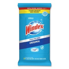 Windex 319251EA 7″ x 8″ Cloth Glass & Surface Wet Wipe – Unscented White New
