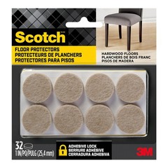 Scotch Felt Pads 32 PCS Beige, Furniture for Protecting 1″, Beige