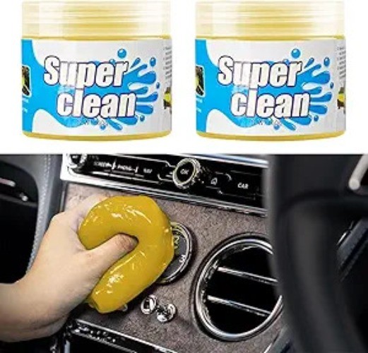 Universal Cleaning Gel Putty, Yellow, 2PCS, for Automotive, Keyboard, Camera and