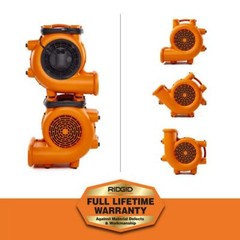 RIDGID Air Mover Carpet Floor 3 Speed Blower Fan For Water Damage Restoration