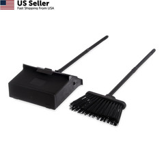 SPARTA Duo-Pan Upright Dust Pan and 36″ – 2-Piece & Broom Set, Black