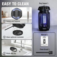 Baldr Bug Zapper Outdoor Indoor 20W Instant Grid Mosquito Repellent Coverage Of