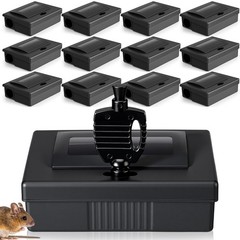 Mysora 12 Pcs Mouse Station with Key Reusable Rats Bait Stations Mice…