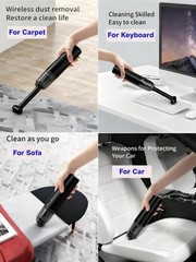 Handheld Vacuum Cordless, Car Portable Mini Cleaner 13000 PA Black
