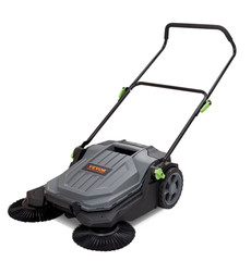 VEVOR Walk-behind Hand Push Floor Sweeper 25.6″ Width 5 Gallon Waste Container