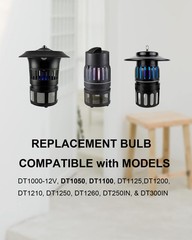 Dichroma 41050 7W Replacement Bulbs Compatible with Dynatrap 4 Pack, Black