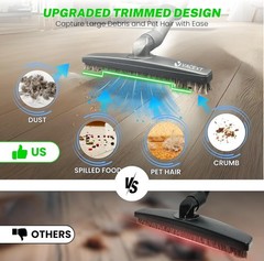 1.25 Inch Stainless Steel Vacuum Extension Wand Compatible 39 inches, Black