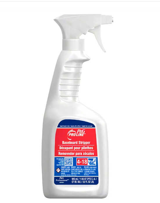 8-PK- Procter & Gamble Proline #18 Baseboard Cleaner Stripper 32 oz. w/ Sprayer