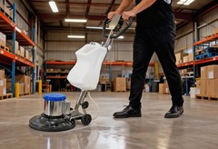 Open Box Floor Burnisher Machine 1200W w/ Brushes, Pads & Tank