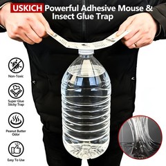 16 Pack Mouse Glue Trap,Mouse Traps Indoor for Home,Adhesive 16 Pack, clear