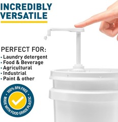5-Gallon Bucket Pump Dispenser – 0.5 oz per Stroke, BPA-Free