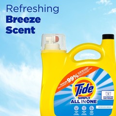 Tide Simply All-In-One Liquid Laundry Detergent, 168 Fl Oz (Pack of 1)