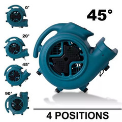 XPOWER P-600A Commercial 3 Speed Air Mover 1/3 HP 2400 CFM Carpet Dryer Blower