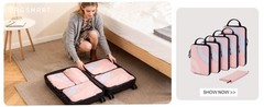 Vacuum Bags for Travel with Rechargeable Air Pump, Portable Space Saver Bags for