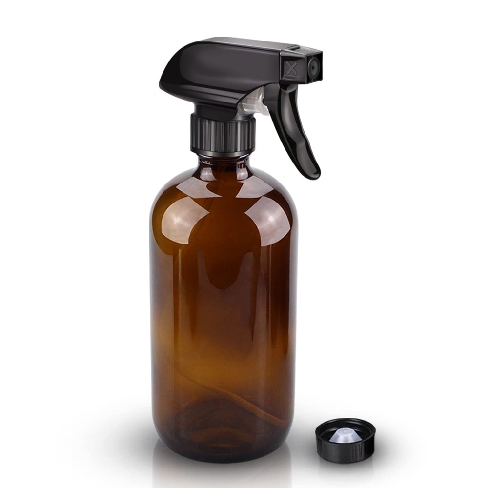 Wedama Amber Glass Spray Bottles, 16 oz Bottles 16 Ounces,