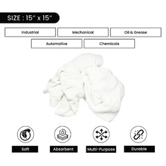 Recycled White Terry Towel For Wiping – 40 lbs. Case 4×10 lbs. Compressed Boxes