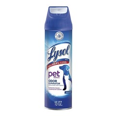 Lysol Pet Solutions Odor Eliminator Disinfectant Spray Fresh Scent 15 oz 12 Pack