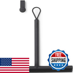 Brabantia Silicone Shower Squeegee Hook Dark Gray Anti Streak Cleaning Wiper