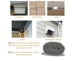 Steel Wool Mice Control, 2 Pack 3″ x10 Ft Hole Filler, Gap Blocker, Barrier B21