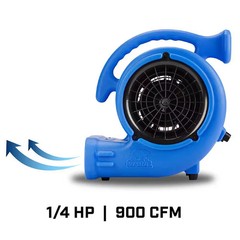 1/4 HP Air Mover Blower Fan Carpet Dryer Water Damage Restoration Blue