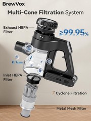 Brewvox Telescopic Cordless Stick Vacuum Cleaner For Pet Hair 40Kpa Powerful