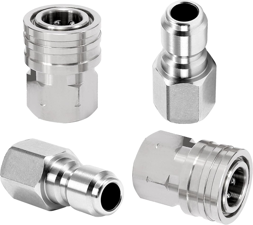 M MINGLE Pressure Washer Adapter, 2 Sets 3/8'' Female NPT, Silver