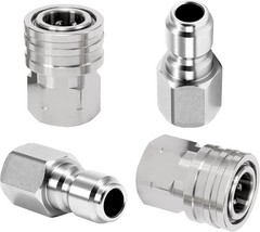 M MINGLE Pressure Washer Adapter, 2 Sets 3/8'' Female NPT, Silver