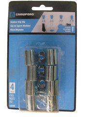 Crawford Medium Grip Broom and Tool Clips 4 pack #13201 NEW