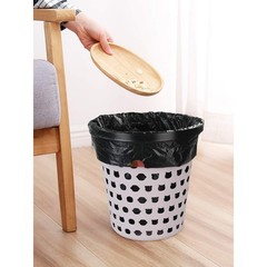 8 Gallon Drawstring Trash Bags, Black Kitchen Garbage Bag with Drawstring, 20…