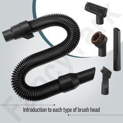 14-37-0105 18v/28v Wet/Dry Vac Hose Assembly for Milwa 18V Vacuum Black