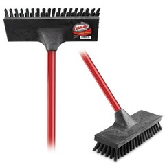 Libman Heavy Duty Floor Scrub Brush with Steel Handle Red/Black