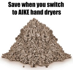 AIKE Elephant Power Commercial Hand Dryer High Speed Auto Matte Black AK2812