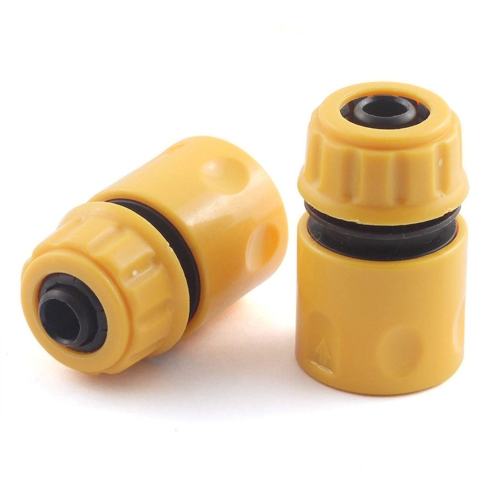 PZRT 2pcs 1/2 Inch Garden Hose Repair Kit Yellow ABS Plastic inch,