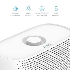 Pure Enrichment PureZone Breeze Tabletop 2-in-1 Air Purifier – True HEPA Filt…