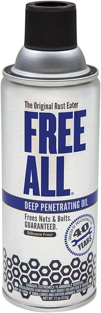 Free All Rust Eater Deep Penetrating Oil, 11 oz Aerosol – Loosens Rusted Bolts,
