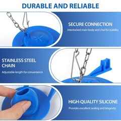 2 Inch Toilet Flapper Replacement Kit – Universal Stopper Blue