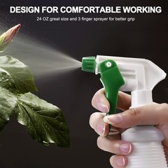 Uineko Plastic Spray Bottle (3 Pack, 24 Oz, 3 24 3 Red, Green, Blue