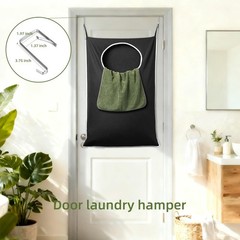 KEEPJOY XL 2-Pack Door Hanging Laundry Hamper, Size 36.5X22.5 XL, Black-2Pack