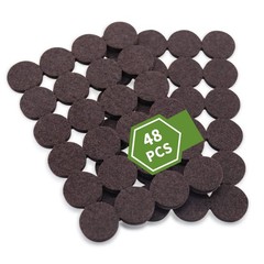 COVERCORNER Felt Furniture Pads for 48PCS 1 inch Round Dark Brown, Brown