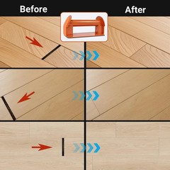 Floor Gap Fixer Tool Kit with Rubber Mallet for Laminate,Vinyl Plank, Orange