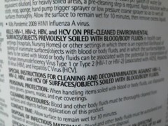 Hospital grade Disinfectant 1/2 Gal Makes 32 Gallons see pics Label Information