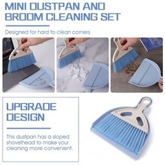 cobee Small Broom and Dustpan Cleaning Set, Mini Whisk Dustpan and Brush with…