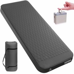 Self Inflating Sleeping Pad with Electric Pump, 4″ Ultra-Thick Memory Foam Ca…