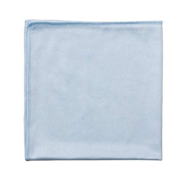 Rubbermaid Q630 HYGEN 16″ x 16″ Microfiber Glass Cloth in Blue – 12 Pack